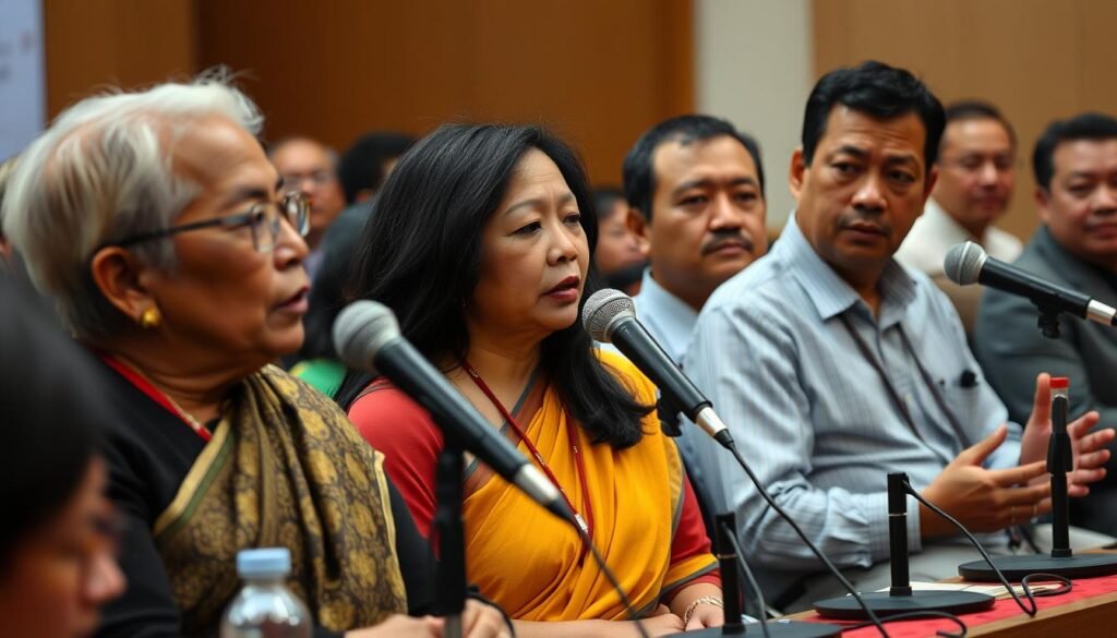 Aktivis HAM Myanmar dalam pengasingan berbicara di forum internasional, menyuarakan isu HAM di Myanmar kepada komunitas global