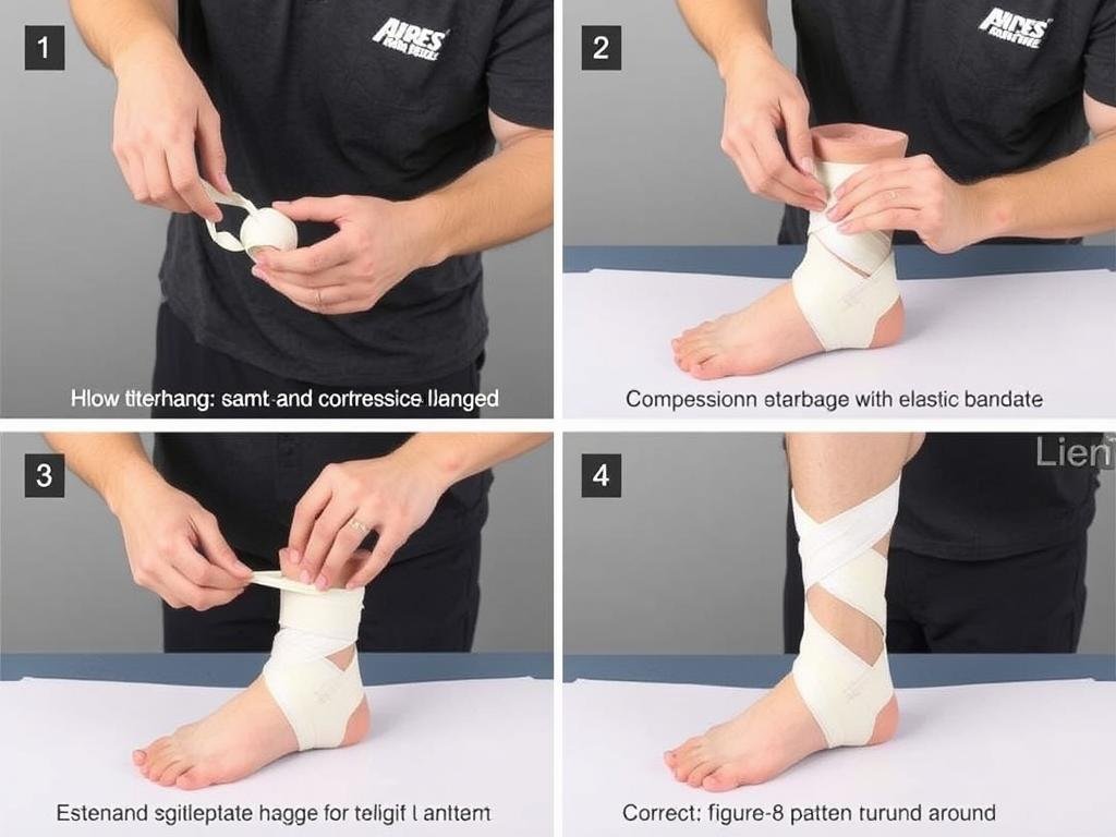 Teknik membalut pergelangan kaki dengan perban elastis yang benar
